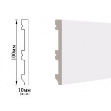 Плінтус з дюрополімеру 10010 білий 5004-3