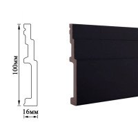 Плінтус з дюрополімеру 10016 чорний 5004-4
