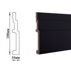 Плінтус з дюрополімеру 10016 чорний 5004-4