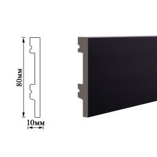 Плінтус з дюрополімеру 8010 чорний 5004-4