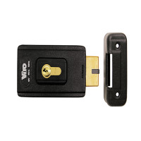 Замок електромеханічний VIRO V06 BS70мм UNIV DIN 12VAC NC GATE накладний V96 BLACK
