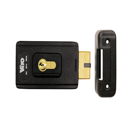 Замок електромеханічний VIRO V06 BS70мм UNIV DIN 12VAC NC GATE накладний V96 BLACK