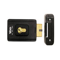Замок електромеханічний VIRO V06 BS70мм UNIV DIN 12VAC NC GATE накладний V96 BLACK