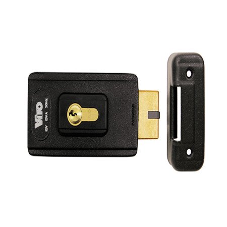 Замок електромеханічний VIRO V06 BS70мм UNIV DIN 12VAC NC GATE накладний V96 BLACK