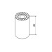 Подовжувач тяг ABLOY DA 150/06 ALUMINIUM 60 мм до DA 460/461