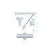 Дотягувач накладний RYOBI 8803 SILVER UNIV ARM EN 2 / 3 65 кг 965 мм