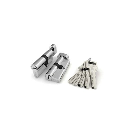 Циліндр Fuaro з вертушкою R602 / 60 mm (25 + 10 + 25) CP хром 5 кл.