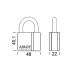 Замок висячий ABLOY PL330 CLASSIC 2KEY CLS-C NR-shackle 25мм 8мм BOX