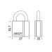 Замок висячий ABLOY PL340 * PROTEC2 TA77ZZ 2KEY PR2-T NR-shackle 25мм 10мм BOX