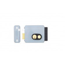 Замок електромеханічний VIRO V97 8972.0794.2 BS50 / 80мм L 12VAC NC CYL-3KEY GATE накладний, з кнопкою, внутрішнього відкривання GREY